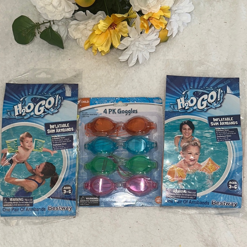 Bestway H2O Go! Swim Armbands and‎ Goggles Set